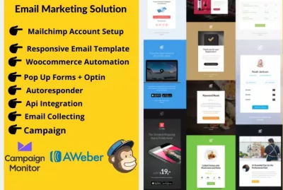 I will design mailchimp email template, popup form, and automation